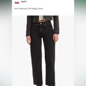 Levi's Women's jeans, 94 Baggy, size 24, Greyish black